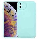 For iPhone XS / X Liquid Airbag Decompression Phone Case(Light Cyan)