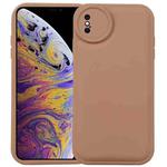 For iPhone XS / X Liquid Airbag Decompression Phone Case(Brown)