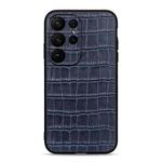 For Samsung Galaxy S23 Ultra 5G Crocodile Texture Genuine Leather Phone Case(Blue)