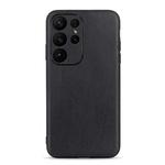 For Samsung Galaxy S23 Ultra 5G Sheepskin Texture Genuine Leather Phone Case(Black)