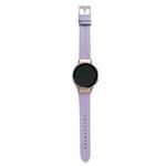 For Samsung Galaxy Watch5 40mm / 44mm Grooved Genuine Leather Watch Band(Purple)