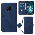 For Nokia C200 Crossbody 3D Embossed Flip Leather Phone Case(Blue)