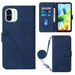 For Xiaomi Redmi A1 Crossbody 3D Embossed Flip Leather Phone Case(Blue)