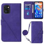 For UMIDIGI A13 / A13 Pro / A13S Crossbody 3D Embossed Flip Leather Phone Case(Purple)