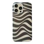 For iPhone 14 Translucent Frosted IMD TPU Phone Case(BW Stripes)