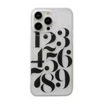 For iPhone 14 Translucent Frosted IMD TPU Phone Case(Numbers)