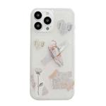 For iPhone 14 Pro Translucent Frosted IMD TPU Phone Case(Paper Cat)