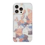 For iPhone 14 Pro Translucent Frosted IMD TPU Phone Case(Map Puzzle)