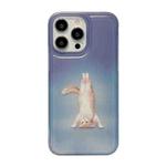 For iPhone 14 Pro Max Translucent Frosted IMD TPU Phone Case(Handstand Cat)