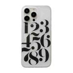 For iPhone 14 Pro Max Translucent Frosted IMD TPU Phone Case(Numbers)