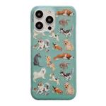 For iPhone 14 Pro Max Translucent Frosted IMD TPU Phone Case(All Dogs)