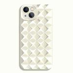 For iPhone 14 Riveted Smooth TPU Phone Case(White)