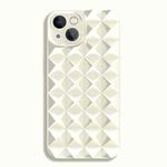 For iPhone 14 Pro Riveted Smooth TPU Phone Case(White)