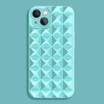 For iPhone 14 Plus Riveted Smooth TPU Phone Case(Mint Blue)
