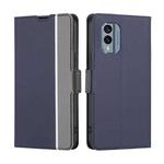 For Nokia X30 5G Twill Texture Side Buckle Leather Phone Case(Blue)