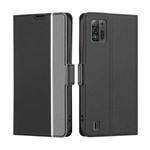 For ZTE Blade A52 Lite Twill Texture Side Buckle Leather Phone Case(Black)