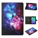 For iPad 10th Gen 10.9 2022 Colored Drawing Pattern Flip Leather Smart Tablet Case(Wolf)