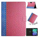 For iPad 10th Gen 10.9 2022 Stitching Solid Color Flip Leather Smart Tablet Case(Rose Red)