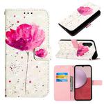 For Samsung Galaxy A14 5G 3D Painting Horizontal Flip Leather Phone Case(Flower)