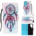 For Samsung Galaxy S23 Ultra 5G 3D Painting Horizontal Flip Leather Phone Case(Color Drop Wind Chimes)