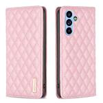 For Samsung Galaxy A54 5G Diamond Lattice Magnetic Leather Flip Phone Case(Pink)