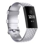 Color Buckle TPU Wrist Strap Watch Band for Fitbit Charge 4 / Charge 3 / Charge 3 SE, Size: S(Silver)
