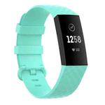 Color Buckle TPU Wrist Strap Watch Band for Fitbit Charge 4 / Charge 3 / Charge 3 SE, Size: L(Green)