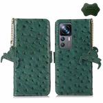 For Xiaomi 12T / 12T Pro / Redmi K50 Ultra Ostrich Pattern Genuine Leather RFID Phone Case(Green)