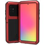 For Galaxy A71 LOVE MEI Metal Shockproof Waterproof Dustproof Protective Case(Red)