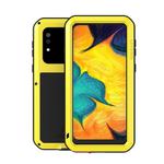 For Galaxy A30 LOVE MEI Metal Shockproof Waterproof Dustproof Protective Case(Yellow)