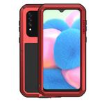 For Galaxy A30s LOVE MEI Metal Shockproof Waterproof Dustproof Protective Case(Red)