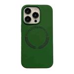 For iPhone 14 Magsafe Magnetic Silicone Phone Case(Green)