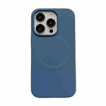For iPhone 14 Plus Magsafe Magnetic Silicone Phone Case(Dark Blue)