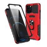 For iPhone 11 All-inclusive PC TPU Glass Film Integral Phone Case(Red)