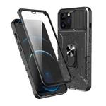 For iPhone 11 Pro Max All-inclusive PC TPU Glass Film Integral Phone Case(Black)