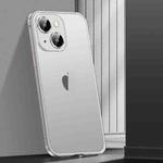 For iPhone 13 Spring Buckle Metal Frosted Phone Case(Silver)