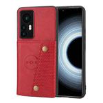 For Xiaomi 12T Pro Double Buckle Card Slots Magnetic Phone Case(Red)