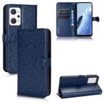 For OPPO Reno7 A JP Version Honeycomb Dot Texture Leather Phone Case(Blue)