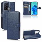 For OPPO Reno5 A Honeycomb Dot Texture Leather Phone Case(Blue)