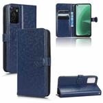 For OPPO A55s 5G / CPH2309 Honeycomb Dot Texture Leather Phone Case(Blue)