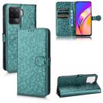 For OPPO A94 4G Honeycomb Dot Texture Leather Phone Case(Green)