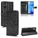 For Realme V20 5G Honeycomb Dot Texture Leather Phone Case(Black)