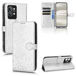 For Realme GT2 Pro Honeycomb Dot Texture Leather Phone Case(Silver)