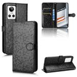 For Realme GT Neo 3 Honeycomb Dot Texture Leather Phone Case(Black)