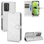 For Realme GT Neo2 Honeycomb Dot Texture Leather Phone Case(Silver)