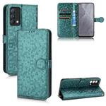 For Realme GT Master/Q3 Pro Carnival/K9 Master Honeycomb Dot Texture Leather Phone Case(Green)