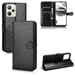 For Realme C35 Honeycomb Dot Texture Leather Phone Case(Black)