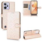 For Realme C31 Honeycomb Dot Texture Leather Phone Case(Gold)