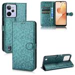 For Realme C31 Honeycomb Dot Texture Leather Phone Case(Green)