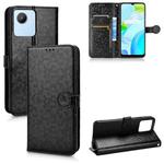 For Realme C30 4G Honeycomb Dot Texture Leather Phone Case(Black)